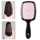 Расческа щетка для волос Superbrush Plus Hollow Comb Черно-розовый - изображение 6