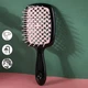 Расческа щетка для волос Superbrush Plus Hollow Comb Черно-розовый - изображение 8