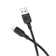 Data Кабель BOROFONE BX113 Lenny silicone USB to Micro-USB 2m, Black - зображення 2