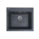 Гранитная мойка прямоугольная для кухни Platinum 5852 VESTA 580х518х210 матовая графит - изображение 1