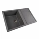 Серая гранитная мойка с сушкой для кухни Platinum 7950 Selena 785x495x200 матовая - изображение 3