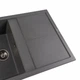Серая гранитная мойка с сушкой для кухни Platinum 7950 Selena 785x495x200 матовая - изображение 4