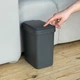 Ведро для мусора MBM HOME BIN-04 6L ANTHRACITE пластиковое антрацитовое - изображение 3