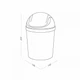 Ведро для мусора с крышкой MVM BIN-10 1.6L GRAY - изображение 5