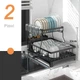 Подставка для сушки посуды К4 Lincoр 44х31х33 см сушилка для посуды с ковриком Черная (R051321) - изображение 12