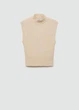 Жилет вязаный женский MANGO 77095642 Песочный S KL0254 - изображение 4