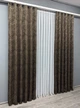 Комплект готових штор VR-Textil Жакард Fantasy № 1630ш Шоколадний з бежевим 150х290 см 2 шт (33-0534) - зображення 4