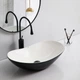 Раковина накладна Mixxus Premium WAVE-0105 WHITE-BLACK 620х360х160mm (MP6558) - изображение 3