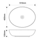Раковина накладная Mixxus Premium ELLIPSE-0102 MARBLE 515х400х130mm (MP6552) - изображение 7