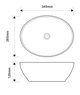 Раковина накладна Mixxus Premium ELLIPSE-0107 345х265х120mm (MP6525) - изображение 3