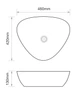 Раковина накладна Mixxus Premium WAVE-0104 MARBLE 460х420х130mm (MP6534) - изображение 3