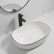 Раковина накладна Mixxus Premium ELLIPSE-0105 EDGE GOLD 600х400х150mm (MP6564) - изображение 2