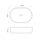 Раковина накладна Mixxus Premium ELLIPSE-0105 EDGE GOLD 600х400х150mm (MP6564) - изображение 8