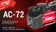 Автокомпресор Штурмовик АС-72 150 psi 25 A 60 л 2 циліндра PU шланг 5 м з дефлятором клеми АКБ (АС-72) - зображення 4