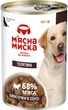 Упаковка вологого корму для дорослих собак М'ясна миска шматочки в соусі з телятиною 8 шт по 415 г (4820255192154-8) - зображення 3