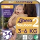 Підгузки Libero New Born 2 3-6 кг 34 шт. (7322541197692) - зображення 1