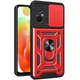 Протиударний броньований чохол із захистом камери для Xiaomi Redmi 12c Armor Case Keysion red - изображение 1