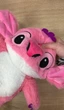 Мягкая игрушка ночник дышащий подружка Стича Лило дышит проигрывает мелодии светится шевелит ушами Розовый - изображение 7