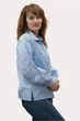 Жіноча святкова лляна блузка з вишивкою Ніжний Орнамент V-0205 (3XL)120 блакитна (25820411120) - зображення 3