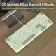 Ігрова клавіатура AJAZZ AK992 RETRO PRO / Механічна / Type-C / Red Axis Switch / Ice blue - изображение 2
