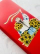 Чехол-книжка красный с рисунком на Xiaomi Redmi Note 14 4G Девушка с лентой (принт 25) - изображение 3