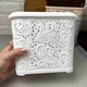 Высокая белая корзинка с крышкой 3.5л Харьков Ажур - изображение 8