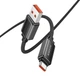 Кабель Borofone BU53 Meteor USB to Type-C 5A (1.2m) Black - зображення 2