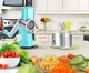 Овочерізка мультислайсер для овочів та фруктів Tabletop Drum Grater Kitchen Master Терка 3 насадки - зображення 6