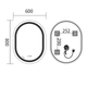 Дзеркало Mixxus Premium Ellipse MV05-80x60-Reverse MP6642 - зображення 7