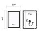 Дзеркало Mixxus Premium FLASH MR21-60x80 (LED Touch, Anti-fog, димер, годинник) (MP6617) - зображення 11