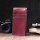 Ключница женская кожаная Grande Pelle leather 400661 Бордовая - изображение 11