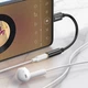 Аудіо перехідник Baseus з роз'ємом Type-C на 3,5 мм AUX, чудово працює з iPhone 15/16, Samsung, Apple, Xiaomi адаптер для навушників, вбудований ЦАП L54 темно-сірий - изображение 2
