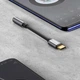 Аудіо перехідник Baseus з роз'ємом Type-C на 3,5 мм AUX, чудово працює з iPhone 15/16, Samsung, Apple, Xiaomi адаптер для навушників, вбудований ЦАП L54 темно-сірий - изображение 5