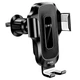 Автомобильный держатель Hoco HW2 с беспроводной зарядкой 15W Max Wise Wireless Fast Charging Car Holder Black - изображение 3