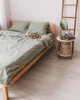 Постельное белье евро Dushka Home Вареный хлопок 20498 200х220 см фисташковое - изображение 1