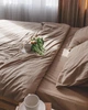 Постельное белье двуспальное Dushka Home Вареный хлопок 20489 180х215 см бежевое - изображение 3