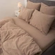 Постельное белье полуторное Viluta Сатин Wash-50-1-5 143х210 см какао - изображение 8