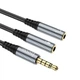 Аудіо розгалужувач Hoco UPA21 mini Jack 3.5mm M/2xF black/gray - изображение 6
