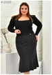 Тепла жіноча спідниця UF-Fashion МА- 22155 54 чорний - зображення 4