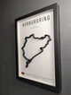 Об'ємна Рамка з 3D Трасою Nürburgring Circuit / Nürburg, Germany / Нюрбургрінг в Масштабі 1:40 000 Black Matte / Frame 32x23x3 - зображення 6