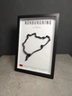 Об'ємна Рамка з 3D Трасою Nürburgring Circuit / Nürburg, Germany / Нюрбургрінг в Масштабі 1:40 000 Black Matte / Frame 32x23x3 - зображення 7