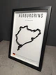 Об'ємна Рамка з 3D Трасою Nürburgring Circuit / Nürburg, Germany / Нюрбургрінг в Масштабі 1:40 000 Black Matte / Frame 32x23x3 - зображення 8