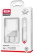 Сетевое зарядное устройство для XO L97 (1Type-C/1USB/2.4A) + USB - MicroUSB White (XO-L97-MC) - изображение 4