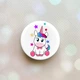 Держатель для смартфона / планшета попсокет Popsocket Белый :: Единорог (принт 102) - изображение 1