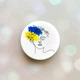 Тримач для смартфона / планшета попсокет Popsocket Білий :: Українка Арт (принт 3) - зображення 1