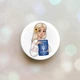 Держатель для смартфона / планшета попсокет Popsocket Белый :: Девушка с паспортом (принт 13) - изображение 1