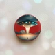 Держатель для смартфона / планшета попсокет Popsocket Красный :: Тарелка UFO (принт 241) - изображение 1