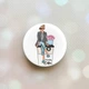 Держатель для смартфона / планшета попсокет Popsocket Белый :: Девушка на кофе (принт 228) - изображение 1