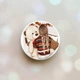 Держатель для смартфона / планшета попсокет Popsocket Белый :: Девочка с мишкой (принт 117) - изображение 1