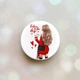 Тримач для смартфона / планшета попсокет Popsocket Білий :: Дівчина з кавою (принт 137) - зображення 1